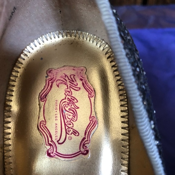 Hale Bob size 9 Scarlet blue, glittery pumps with a beautiful brooch fastener. - Picture 4 of 15